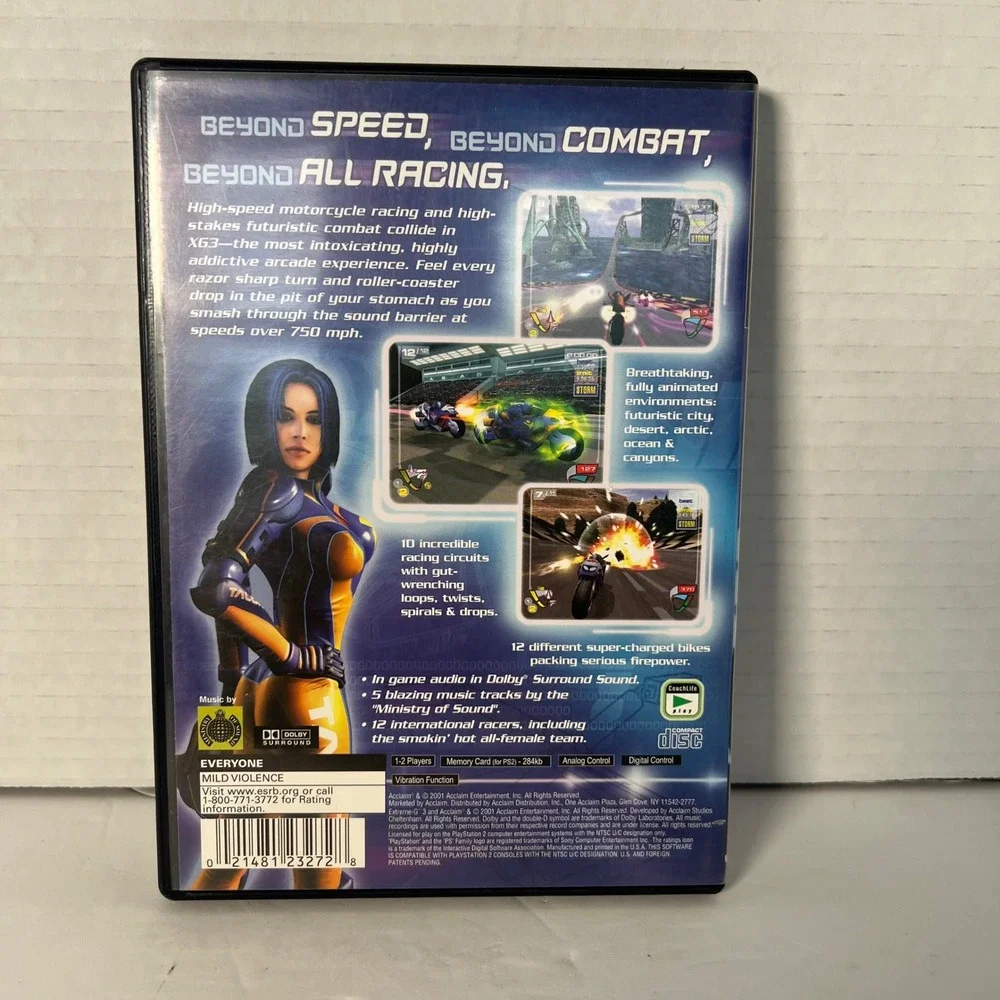 XG3 Extreme‎ G Racing Sony PlayStation 2 PS2 2001 CIB Acclaim SLUS-20302 NTSC
